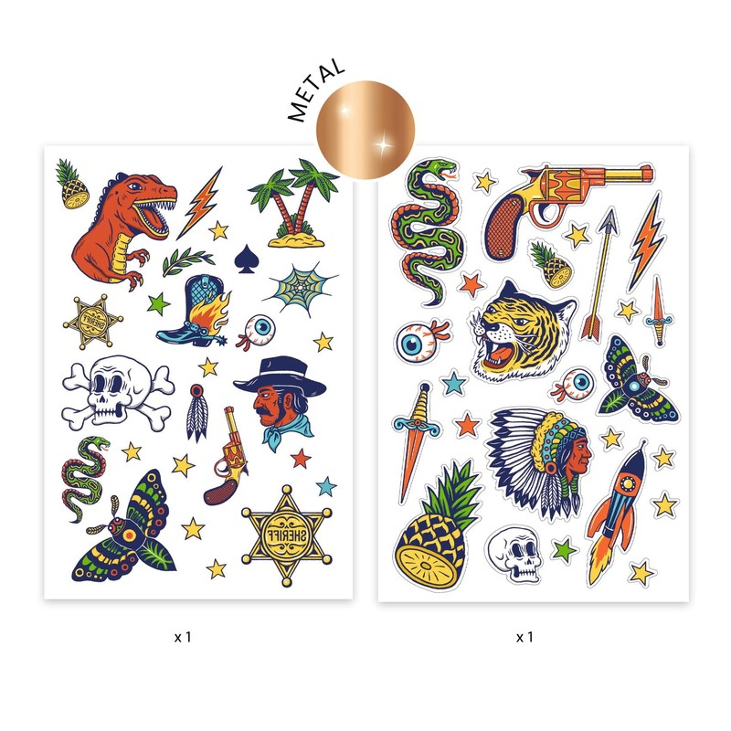 Djeco – Tattoos Bang Bang, Blue, Small (dj09577 a)