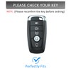 Leather Key Fob Cover with Keychain for Ford Explorer Fusion