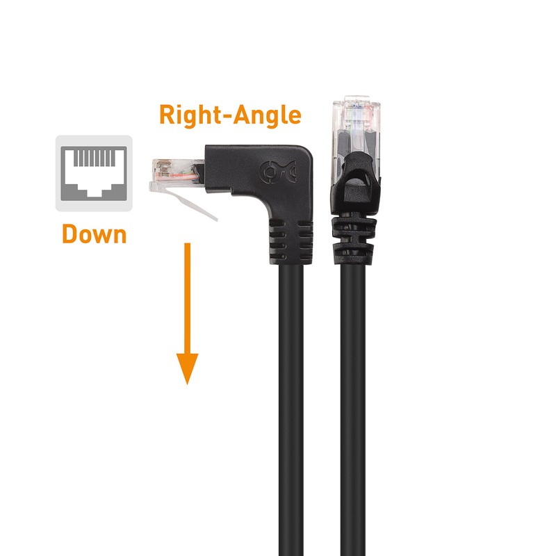 Cable Matters Cable Ethernet en ángulo Recto Cat 6, Cat6