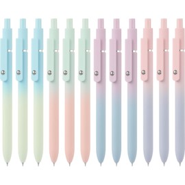 LINFANC LINFANC 12 Pack Gel Pens Cute Pens Medium Point 0.7mm Pen Black Ink Pens for Journaling Aesthetic Pens Gel Pens School Supplies Black Pens Gel Ink Pen Office Supplies, LF-6064