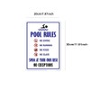 Aluminum Plate Wall Sign Pool Rules Wall Decoration Outdoor Swimming