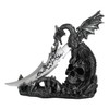 Ebros Gift Dreamwork Fantasy Leviathan Dragon On Graveyard Dracula Skull