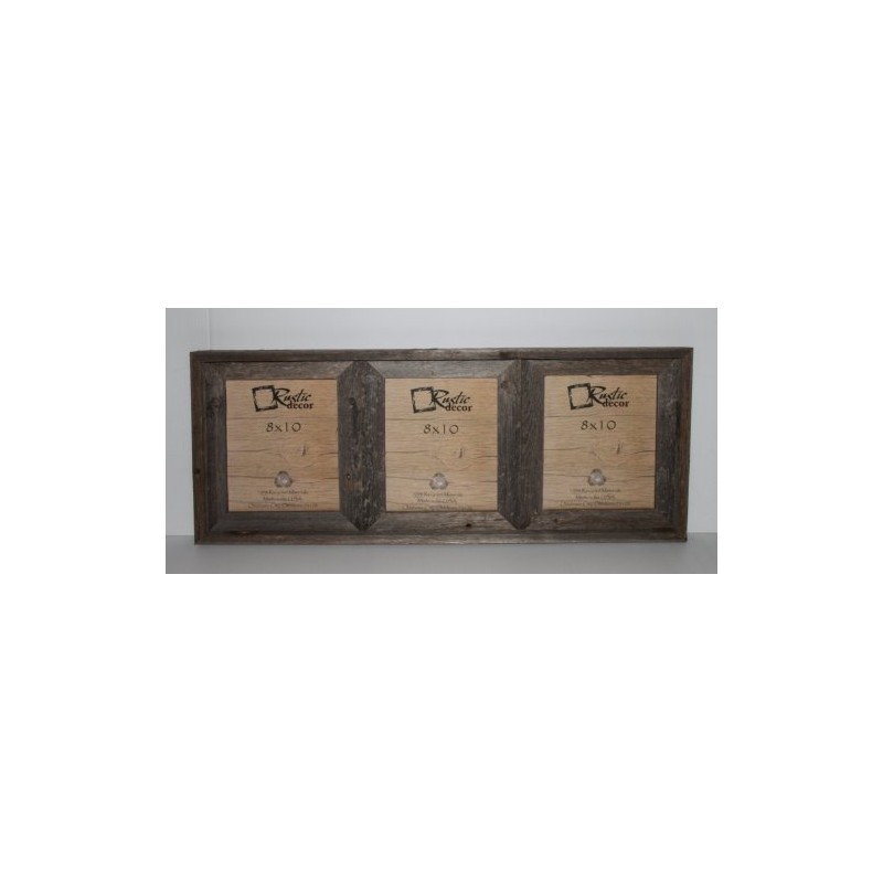 8x10-2.5" Wide Reclaimed Rustic Barnwood Collage Photo Frame - Holds