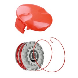 Strimmer Spool Line and Trimmer Spool Cover Caps Compatible with Flymo, Double Autofeed Spool and Line Replacement For FLY021 FLY060 For Strimmers Trimmers XT/500 XT/Multi Trim/Power Trim/Mini Trim