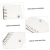 Operitacx 2pcs 6 Handbook Case PVC Loose Leaf Binder Clear