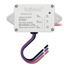 Briidea Relé de control de potencia cerrado, relé de alimentación SPDT de 20 amperios con bobina de 24 VAC/DC/120 VAC, compatible con HVAC, interruptores de driver de temperatura