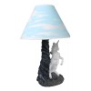 Ebros Enchanted Lights White Unicorn Sculptural Desktop Table Lamp With