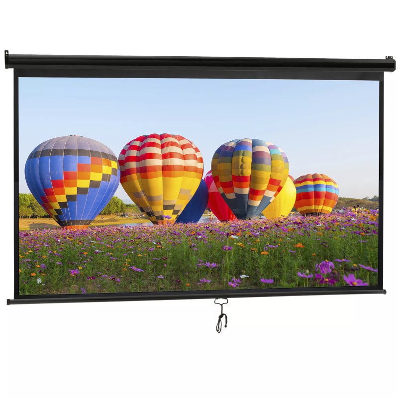 Segawe 100" Pull Down Projection Screen 16:9 HD Home Theater
