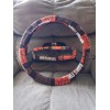 Custom CLEVELAND BROWNS PENNANTS FLEECE STEERING WHEEL & REAR VIEW
