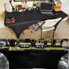 Spandex Tablecloth [6FT, Black] for Rectangle Tables with Open Back,Elastic