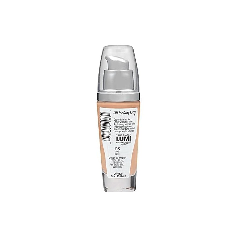 L'Oreal Paris True Match Lumi Maquillaje luminoso saludable, N5 True