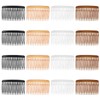 DOPENSPI Pack of 16 Hair Combs for Plugging, 14 Teeth