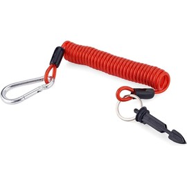 Trailer Brake Away Cable, 6ft High Rebound Spring Breakaway Coiled Cable Strap Trailer Emergency Brake Wire Camper Safety Breakaway Cable for RV Towing Trailer Emergency Camper