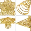 DTYDECLE Christmas Tree Star Topper, Xmas Glittered Gold Hollow Star