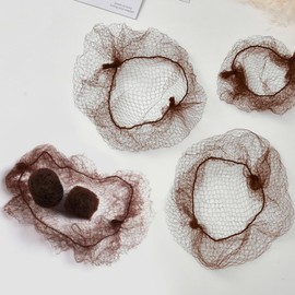 100pzs Red para Cabello, Red de Pelo Tejida,Gorros Malla cofias desechable,Malla Elástica invisible para Mujer. Adecuado para Bailarinas de Ballet, Redecillas de Cocina y Cobertores de Pelo de Danza