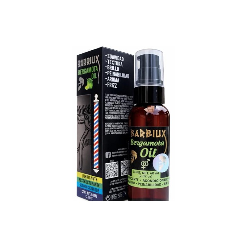 Aceite para barba de bergamota - Lubricante, reconstructivo y acondicionador