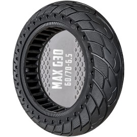 MOOVMOOV Solid Tire 10x2.5 compatible with Max G30 Scooter - Replaces Tubeless Tire 60/70-6.5 - Solid 10 inch Anti-Puncture Tire - Video Tutorial Included