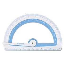 Westcott 14376 Soft Touch School Protractor with Microban Protection, Assorted Colors