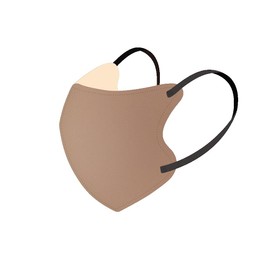 MASCORD 3D Non-Woven Color Mask. Mocha Brown, M