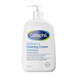 Cetaphil Cetaphil Cream to Foam Face Wash, Hydrating Foaming Cream Cleanser, 16 oz, For Normal to Dry, Sensitive Skin, with Soothing Prebiotic Aloe, Hypoallergenic, Fragrance Free