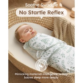 Yoofoss Baby Swaddles for Newborns 100% Organic Cotton, Adjustable Swaddle Sleep Sack 3-6 Months Newborn Swaddle Sack, Breathable Soft(Medium)