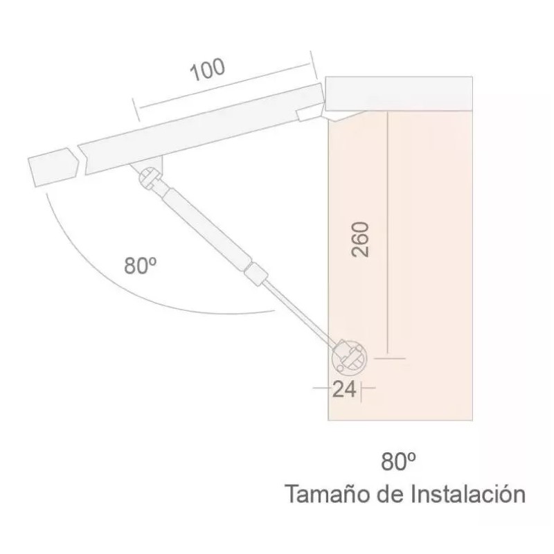 Herrajes Guerrero Pistón Amortiguador De Gas Para Puertas Paquete De