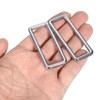 sourcing map 10Pcs Metal Rectangle Ring, 2 x 5/8 Inch
