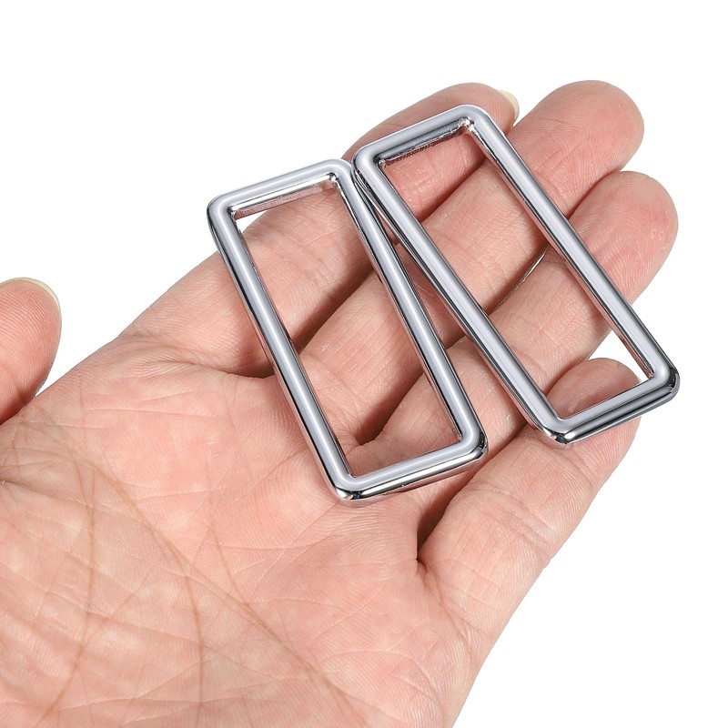 sourcing map 10Pcs Metal Rectangle Ring, 2 x 5/8 Inch