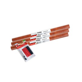 d-c-fix 346-0411-3PKA Decorative SelfAdhesive Film, Calvados Wood, 17" x 78" Roll, 3-Pack with Applicator