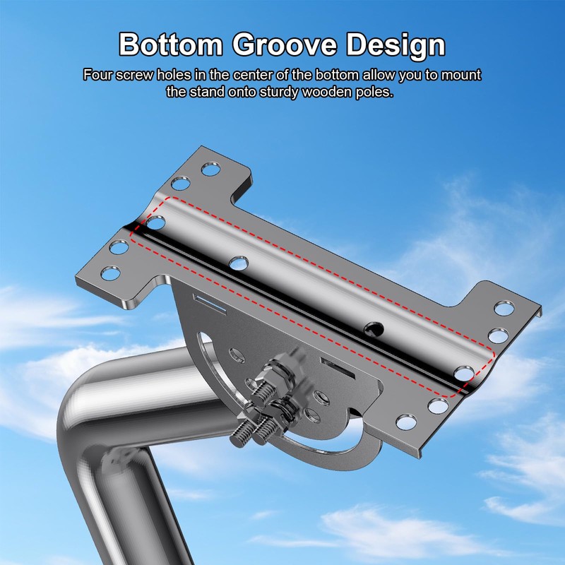 Antenna Mount for Long Wall - Lenght Adjustable Long Eave