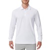 NAVISKIN Men's Long Sleeve Polo Shirts Golf Shirts Quick Dry