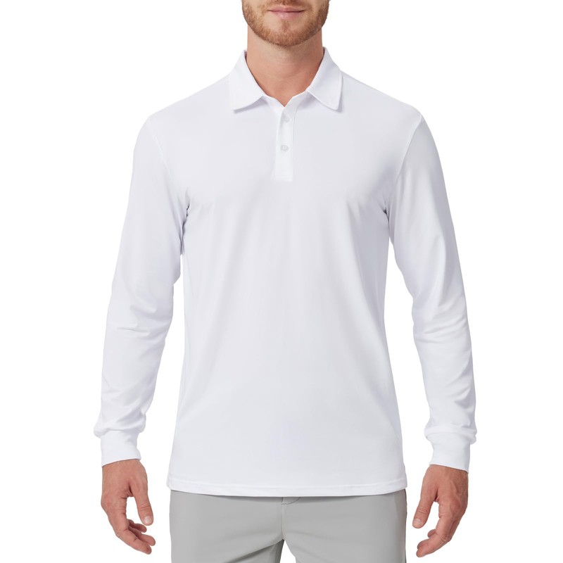 NAVISKIN Men's Long Sleeve Polo Shirts Golf Shirts Quick Dry