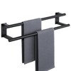 Alise Bathroom Double Towel Bar, 24 Inch Wall Mount Towel