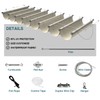 ECOOPTS 3'x12' Retractable Waterproof Wave Sun Shade Canopy Pergola Cover