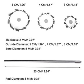 304 Stainless Steel Stirring Rod Sawtooth Stirrer Dispersing Disc with 25 cm Stirring Rod, Round Plate Dispersing Propeller Stirring Blade Mixer (5 cm)