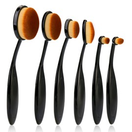 UNIMEIX 6 Pack Blending Brushes for Card Making Crafting Ink Blender Brushes Set Tool Paper Background Brush for Drawing (Brown)