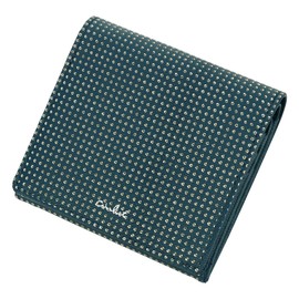 Airlist 24474 Pirica Goat Leather Bifold Wallet, Women's, Box-shaped, Bi-fold Wallet,, 80: Blue