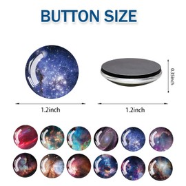 KHDULQ Pack of 12 Fridge Magnets, Magnets for Magnetic Board, Fridge Children, Colourful 3D (Round/30 mm), for Fridges, Magnetic Boards, Whiteboard, Pin Board