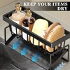 Fililogor Sink Caddy Kitchen Sink Organizer, Black Self-draining Sink Caddy