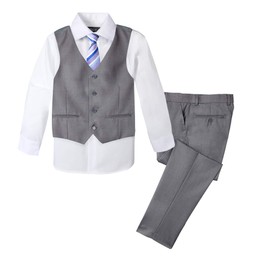 Spring Notion Boys' Formal 4-Piece Set Grey/Lilac 06