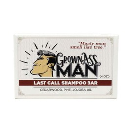 Grown Ass Man Co. - Solid Shampoo Bar Rich Lather 3 in 1: Hair, Beard & Body Wash - Plastic Free & Eco-Friendly, Natural & Organic Clean for All Hair Types, 4oz Bar (Last Call, Single)
