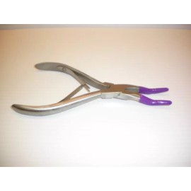 Unbranded STAINLESS PLIERS BENT CURVED RUBBER END COATED TIPS PVC JEWELERY HOBBY CRAFTS