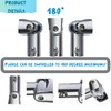 2 Pack Shower Curtain Rod Brackets, Adjustable 180°Rotation, Curved Shower