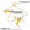 Silvora S925 Silver Letter Pendant, Name Initial Necklace, A-Z for