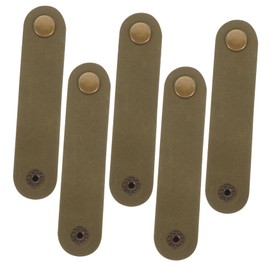 KOMBIUDA 5Pcs Portable Cable Organizer Durable Faux Leather Cord Wraps Compact Cord Holders Essential Desk Cable Management Wax