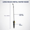 1-Pack 11.81–28.35 Inch Metal High-Pressure Water Jet Hose Wand