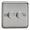 Varilight Double V-Dim Rotary 2-Way Dimmer 2 x 40-250W -