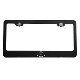 KA Matte Black Maybach Logo Mirror Laser Etched License Plate Frame Tag Screw Cap