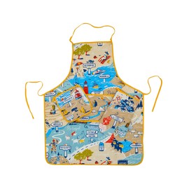 Generic Paths of Portugal Kitchen Apron, Pot Holder, and Oven Mitt Set (Yellow), Large