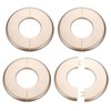HARFINGTON 4pcs Wall Split Flange 51mm/2" Self-Adhesive Plumbing Cover Plates